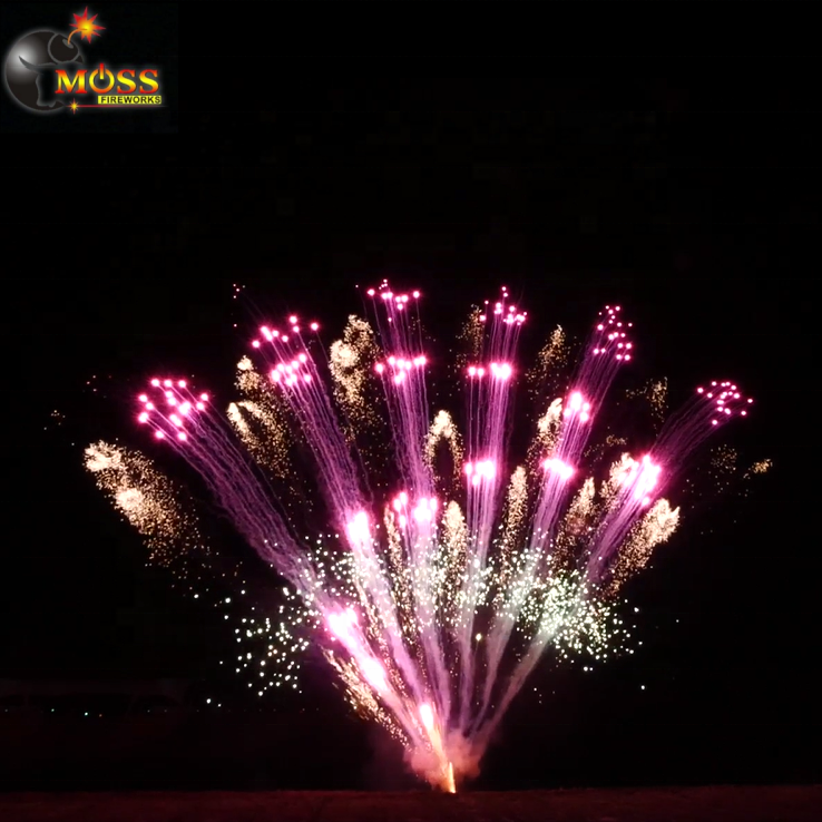 Fireworks Cake New Year 1.2 Inch 130 Shots Fan Cake Fireworks Wholesale Chinese Firecrackers