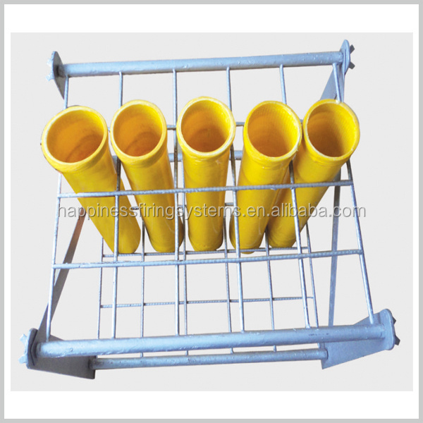 Wholesale 4 Inch 20 Shots Square Hole Iron Steel Mortar Fireworks Display Rack