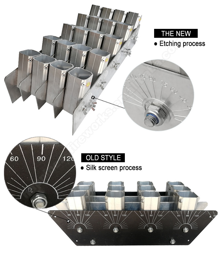 Happiness 2 inch 15 shots (5*3 shots) upgraded aluminium fireworks display single shot racks