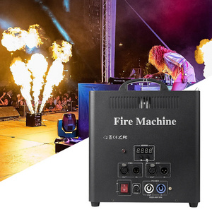 3 Head 180W Electric Flame Machine DMX Stage Fire Machine & Projector For Stage Wedding Party