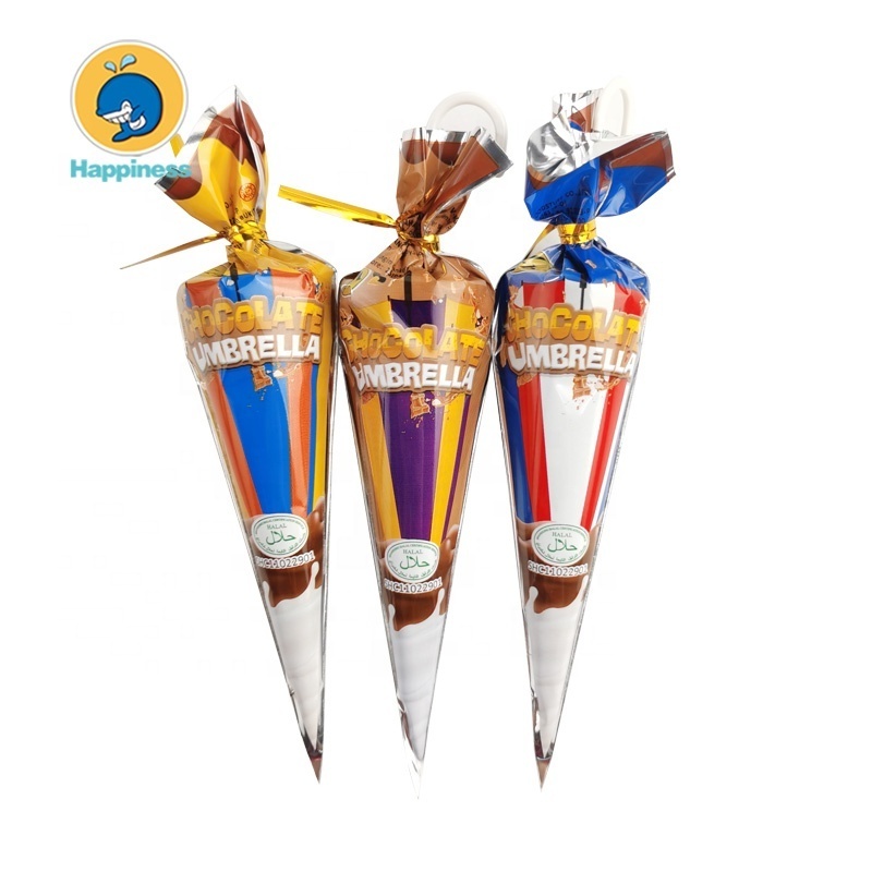 halal umbrella shape cone chocolate candy