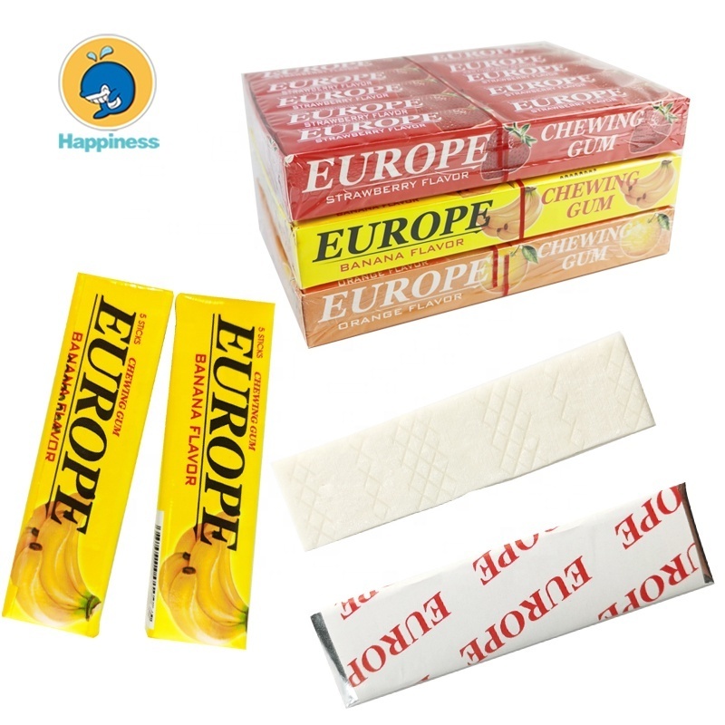 hot sale banana flavor europe stick bubble chewing gum