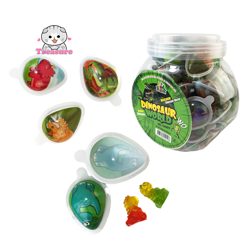 Halal for wholesale dinosaur shape ball round 3d gummy candy