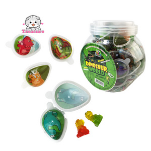 Halal for wholesale dinosaur shape ball round 3d gummy candy