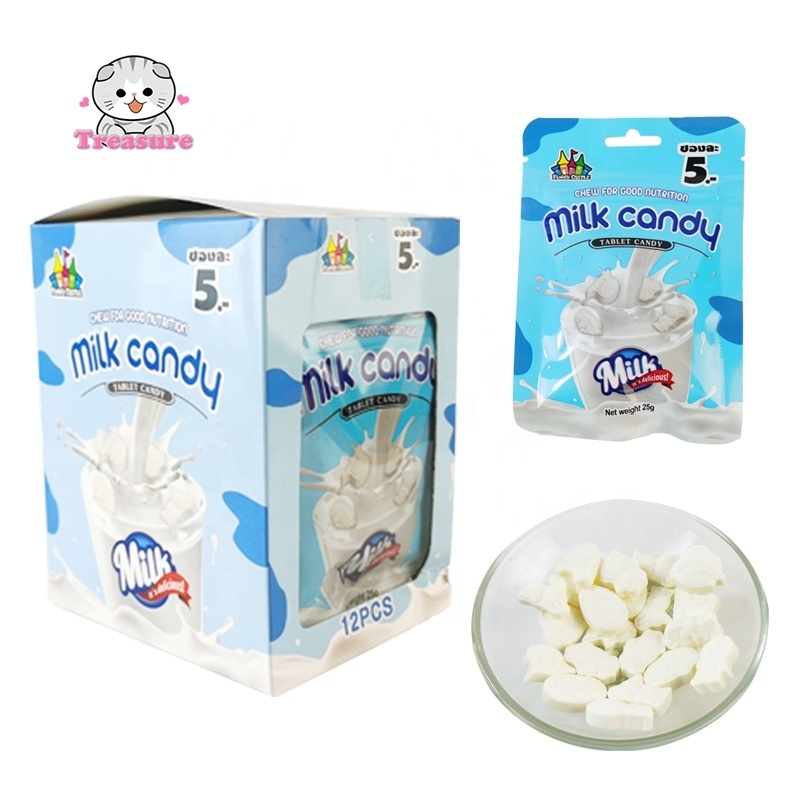 halal sweet flavor cow white tablet press milk candy for kid