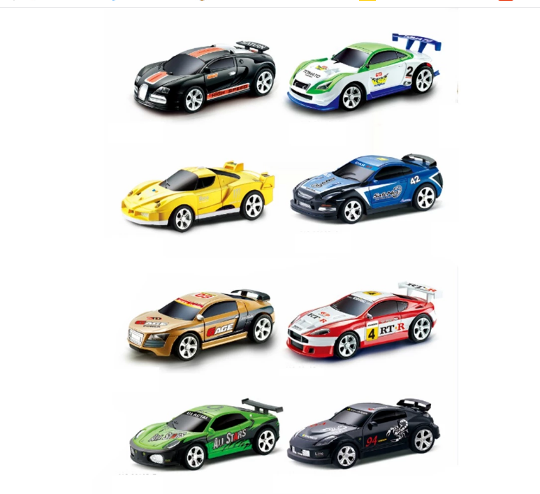 6 Colors Hot Sales Mini RC Car Coke Can Radio Remote Control Micro Racing Car 4 Frequencies Toy For Children