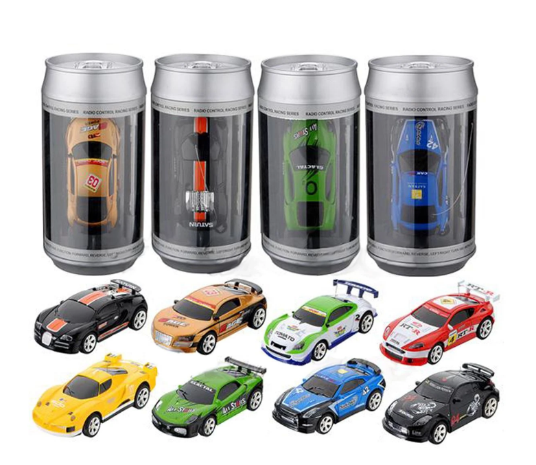 6 Colors Hot Sales Mini RC Car Coke Can Radio Remote Control Micro Racing Car 4 Frequencies Toy For Children