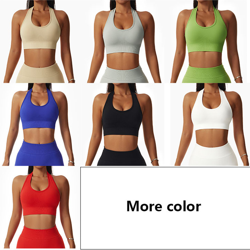 Custom Logo Hot Solid Color Fashion Activewear Clothing Sexy Yoga Sport Top Gym Wear Workout Women Yoga gym fitness sets