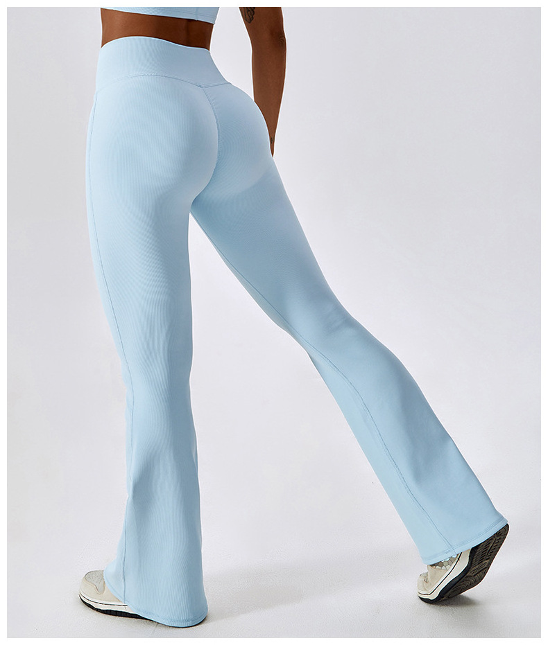 XW-CCK8333-2 Wholesale Fitness Pure Leggings Gym Colors Bell-bottoms Fitness Pants Sweatpants Yoga Leggings