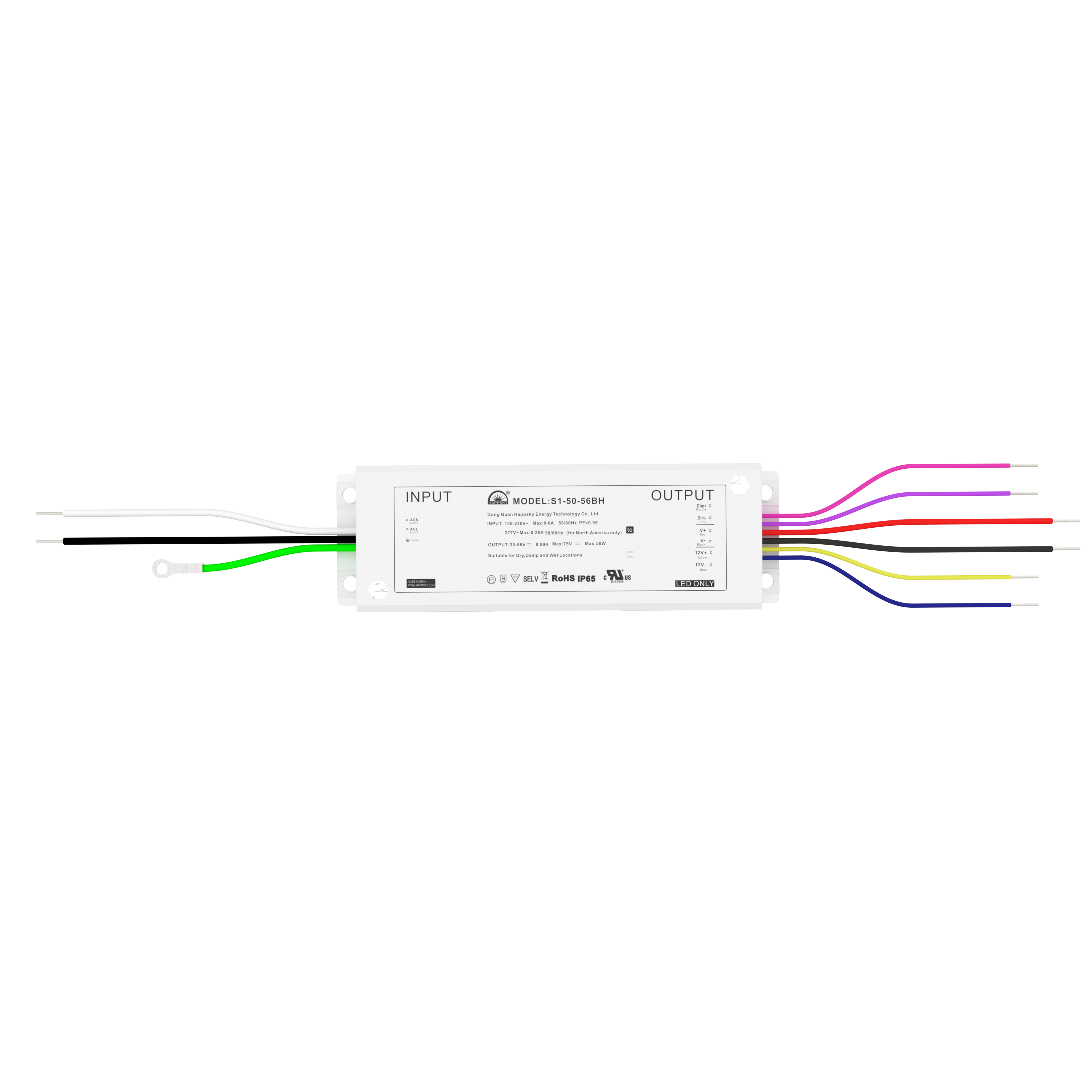 Waterproof IP65 IP67 Constant Current Led Driver 40W 50W Dimmable Driver Led No-flickering