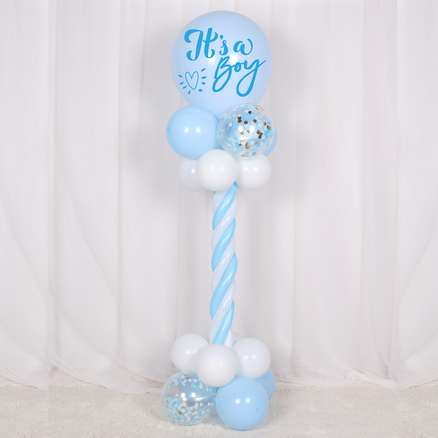 Boys Girls Gender Reveal Balloons Set Latex Balloons for Showing Baby Shower Gender