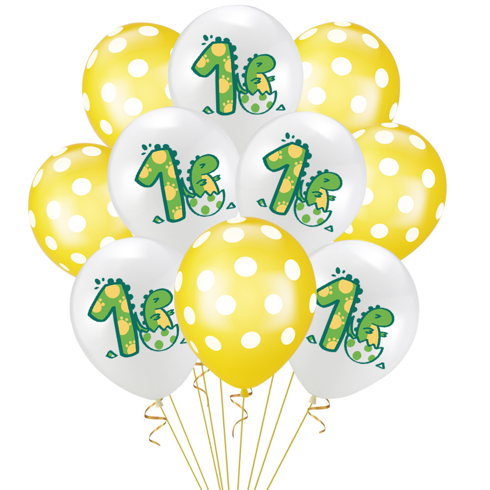 Dinosaur Egg Latex Balloon Polka-dot Balloon Sequin Confetti Balloon Set For Birthday Party Decoration