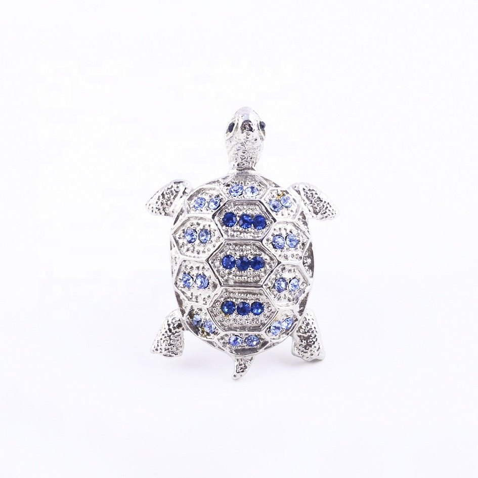 Special marriage animal 8925 sterling silver tortoise aquamarine ring