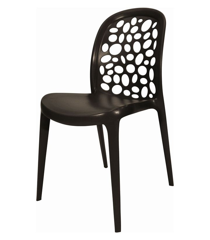 Multiple Colors Modern Design Nordic Style Plastic Dining Chair With Open U Shaped Back