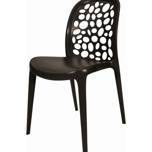 Multiple Colors Modern Design Nordic Style Plastic Dining Chair With Open U Shaped Back