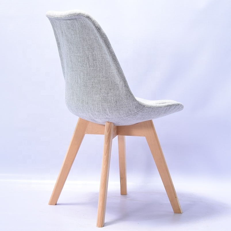 Wholesale Hot Selling High Quality Home Furniture Dining Chair Restaurant Solid Wooden Fabric Seat Dining Room Chair