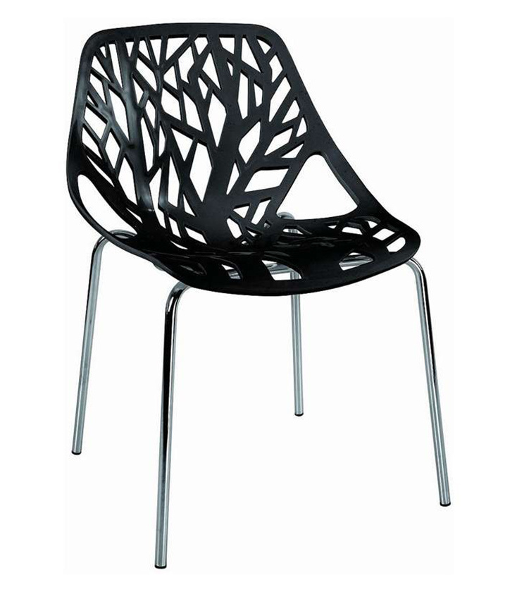 New Design Hot Sale Black Acrylic Louis Dining Chair