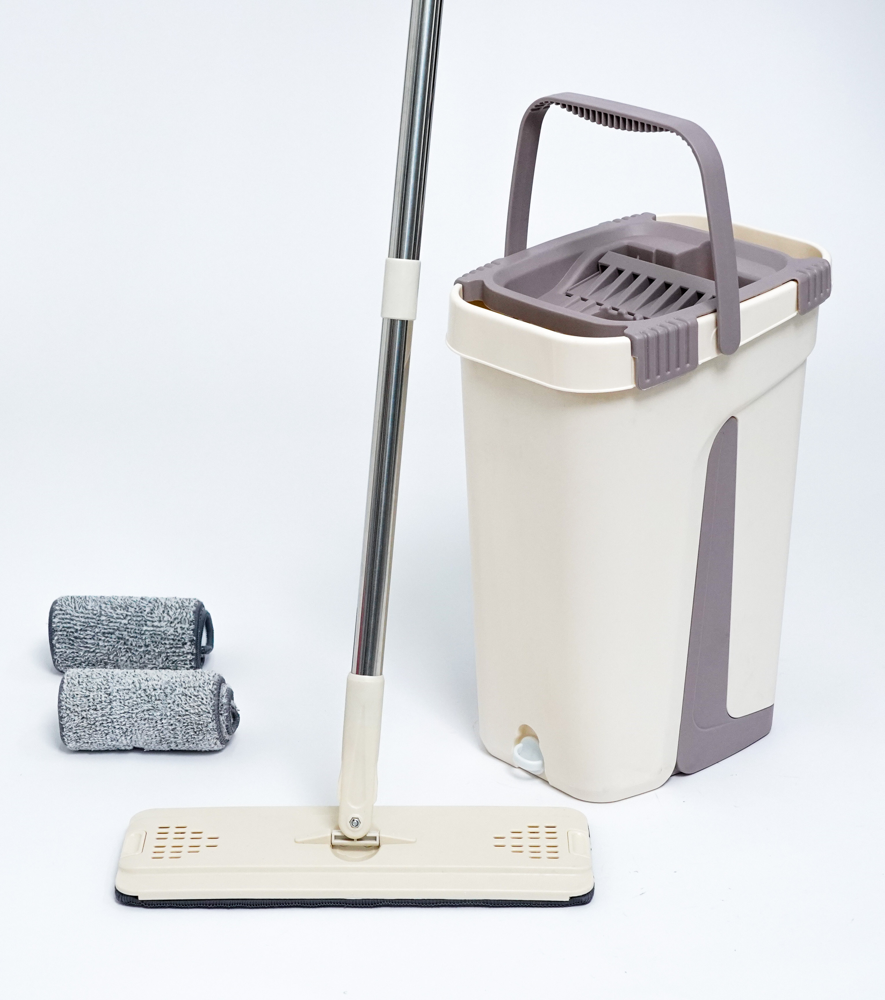 Boomjoy High Quality Wet And Dry Bucket Set Floor Cleaner Flat Mop With Buckets