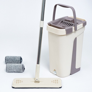 Boomjoy High Quality Wet And Dry Bucket Set Floor Cleaner Flat Mop With Buckets