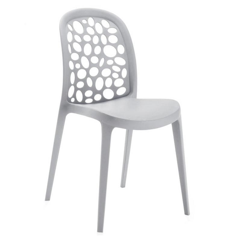 Multiple Colors Modern Design Nordic Style Plastic Dining Chair With Open U Shaped Back