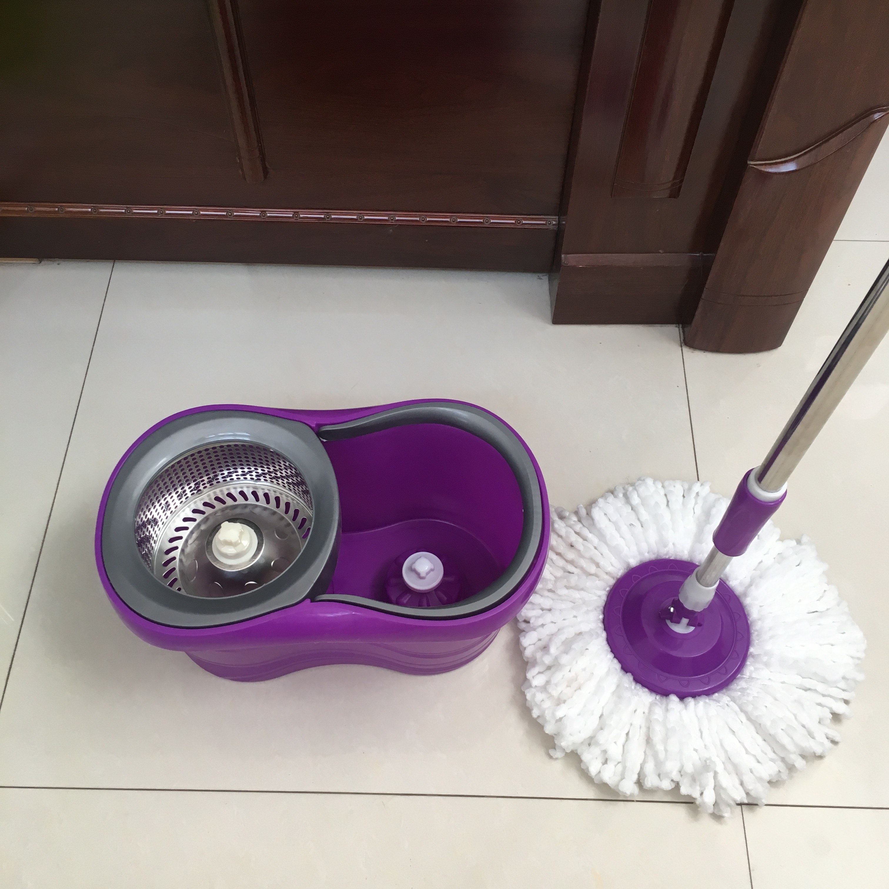 Boomjoy Kc Certification High Quality Cordless Electric Spin Mop Cleaner Households Cleaning Microfiber Mop With Spin