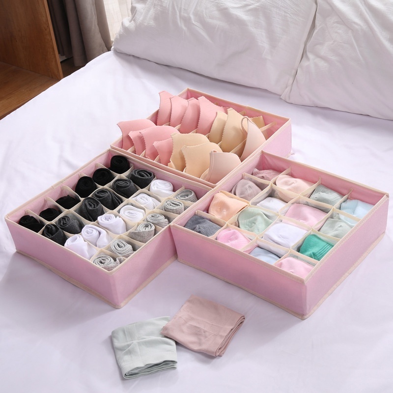 Underwear Drawer Organizers Divider Socks Bra Organizer and Storage Boxes for Lingerie Bra Undies