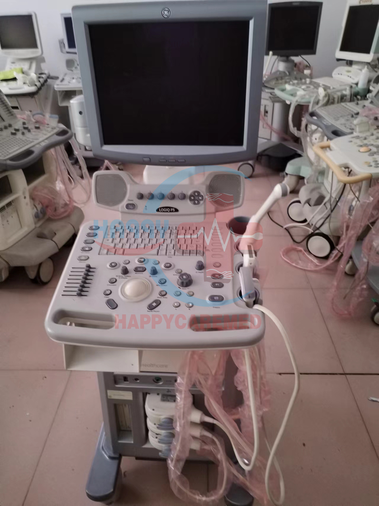 GE logiq P5 LED refurbished Trolley Ultrasound Scanner with cheap price laboratory equipment