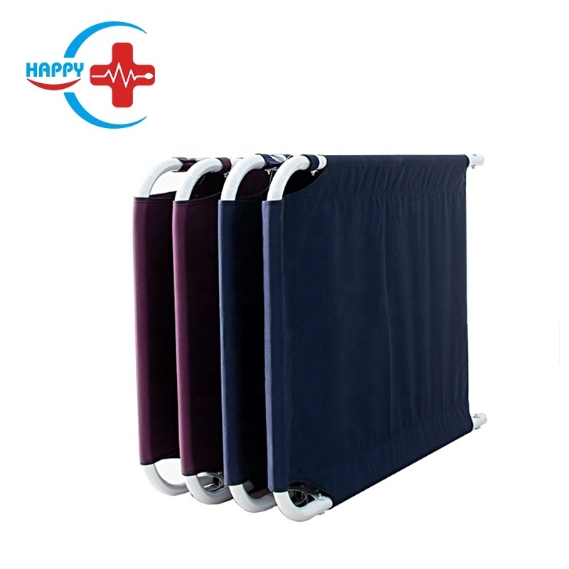 HC-M027 Cheap price Field folding hospital bed medical folding canvas simple stretcher portable Emergency accompanying bed