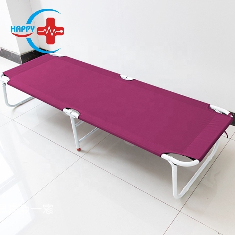 HC-M027 Cheap price Field folding hospital bed medical folding canvas simple stretcher portable Emergency accompanying bed