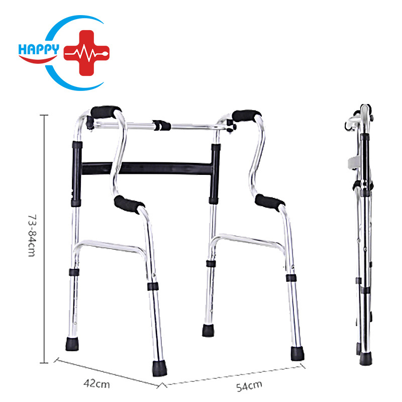 HC-M0110B Safe and Convenient Aluminum Foldable adult aid mobility frame rollator walker /folding walker