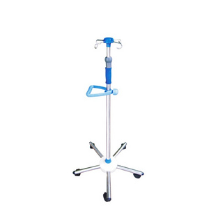 HC-M092 Hot Sale Stainless steel IV Pole infusion stand Steel Medical Drip Stand