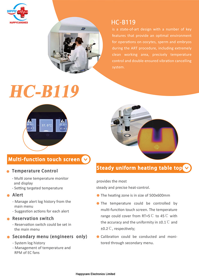 HC-B119 hospital IVF workstation medical workstation table for lab