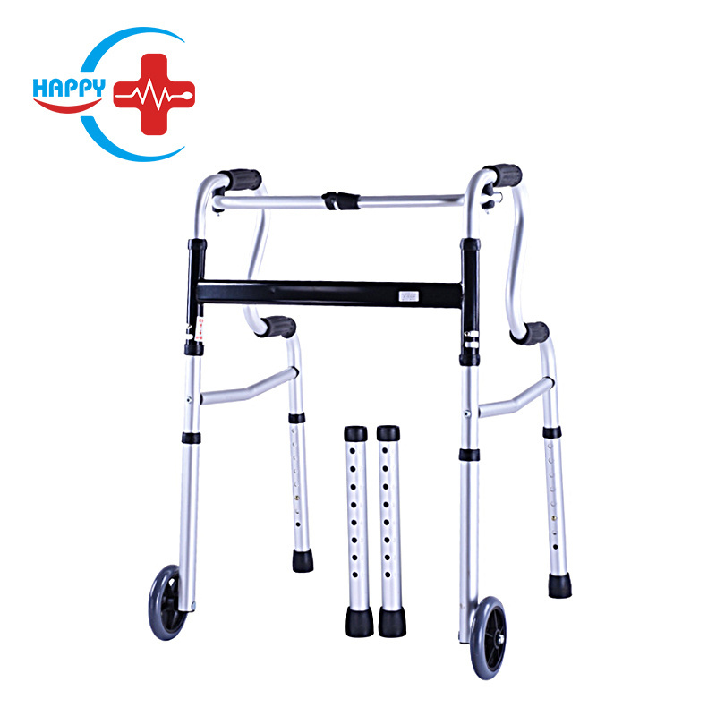 HC-M0110B Safe and Convenient Aluminum Foldable adult aid mobility frame rollator walker /folding walker