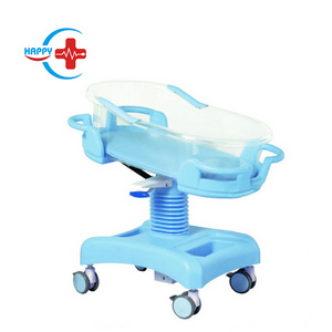 HC-M024 Gas Spring Deluxe ABS Baby Trolley Hydraulic infant baby cribs pediatric hospital beds baby cot for sale