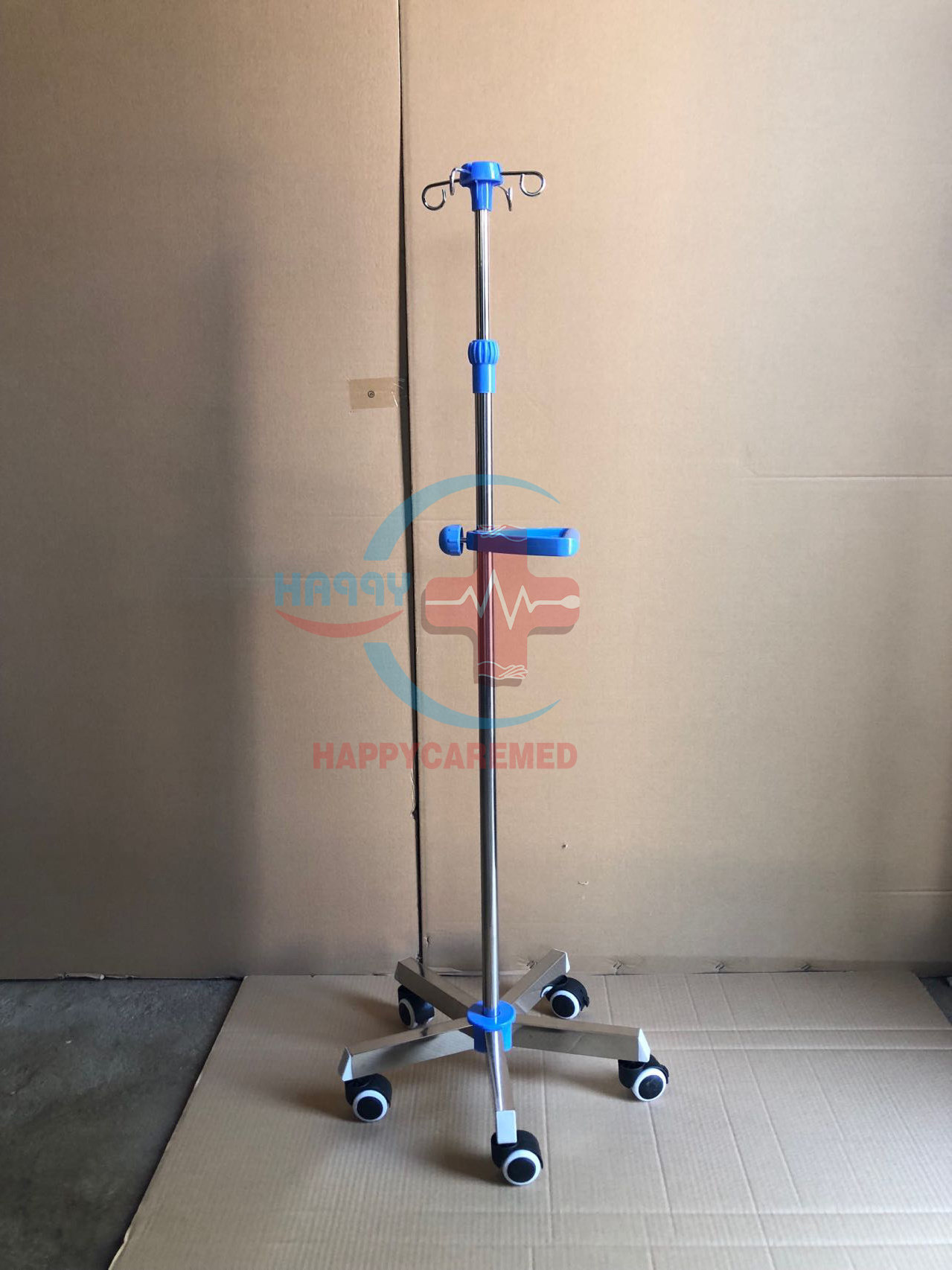 HC-M092 Hot Sale Stainless steel IV Pole infusion stand Steel Medical Drip Stand