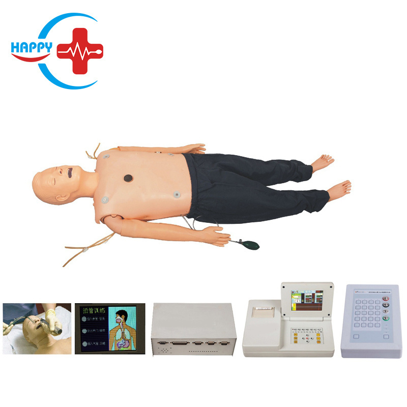 HC-S005 Advanced multi-functional first aid training simulator/ Training Manikin with CPR and Trachea Intubation Training