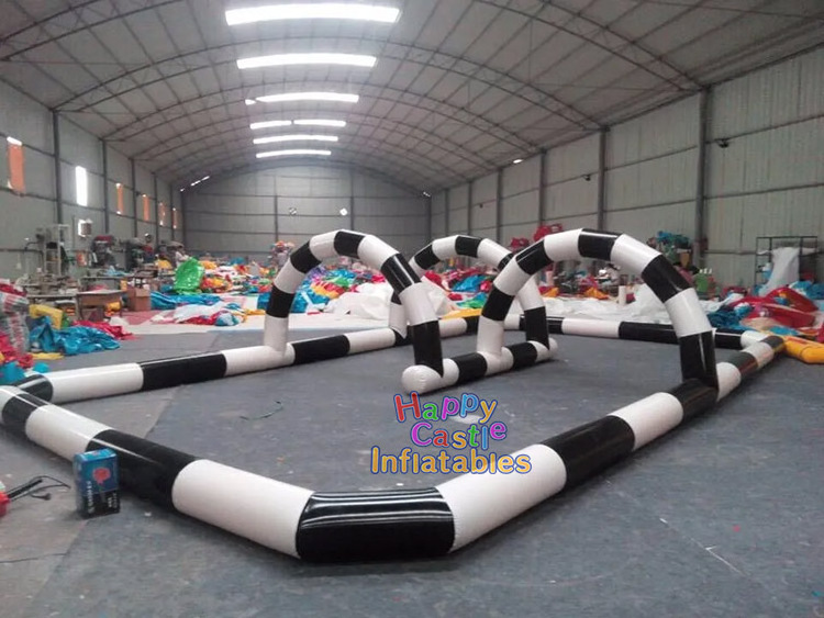 Hot sale high quality customized size race car inflatable  race track for bumper cars