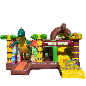 Dino park bounce houses commercial  juegos inflables  bouncy  jumping castle with slide  for kids and adults