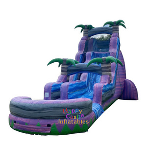 2023 popular 30 foot tall inflatable water slide marble wave purple giant and high water slide inflatable