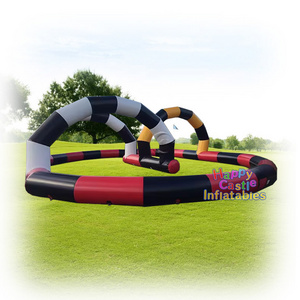 Hot sale high quality customized size race car inflatable  race track for bumper cars