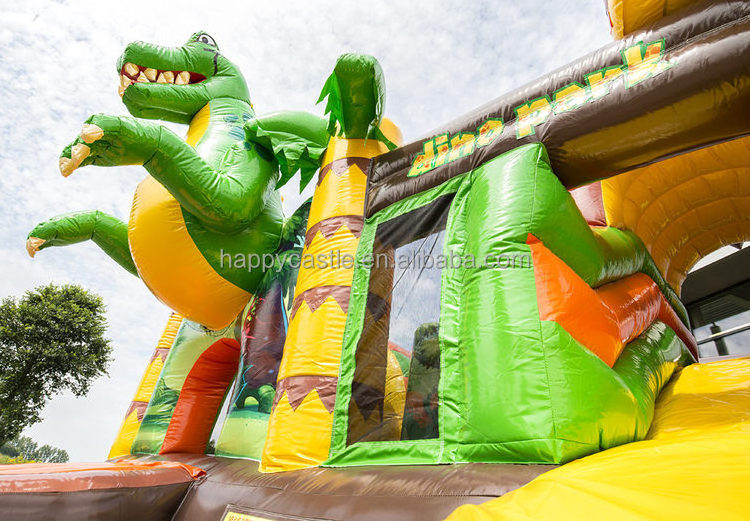 Dino park bounce houses commercial  juegos inflables  bouncy  jumping castle with slide  for kids and adults