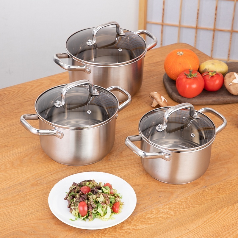 Wear Kitchenware Sets Pan Pot Pans Gadgets Stock Accessories Stainless Steel Kitchen Ware Pots Set Cookware