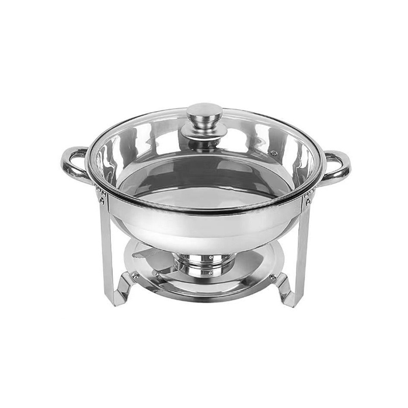 Chafing Dish Buffet Set Warmer Dishes Buffet Server Used Rond Commercial Luxury Stainless Steel Roll Top Brass Food Chafing Dish