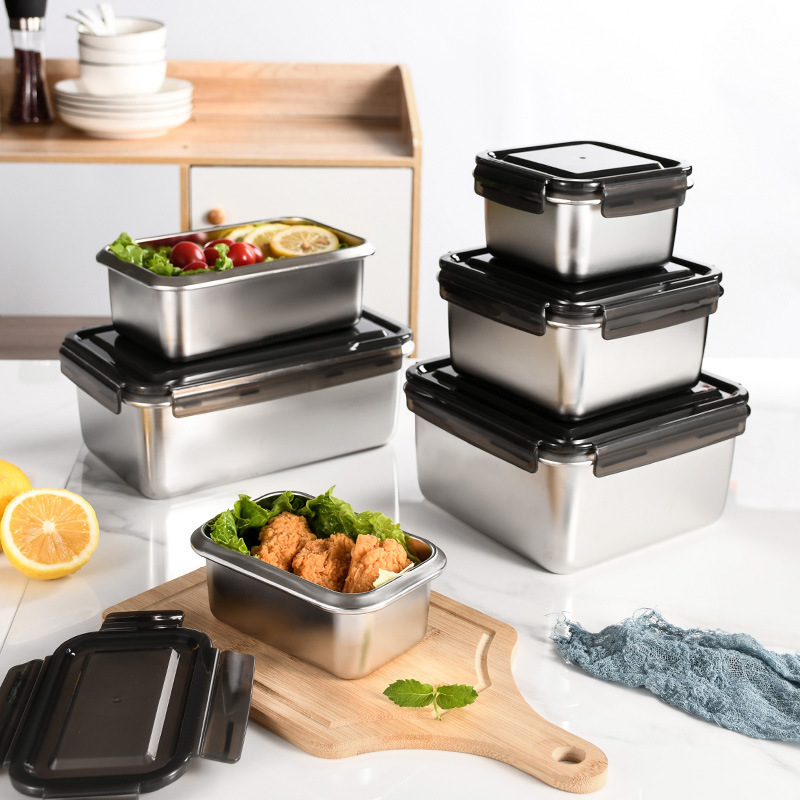 Compact Stainless storage box high quality food storage box SUS food grade food packaging box