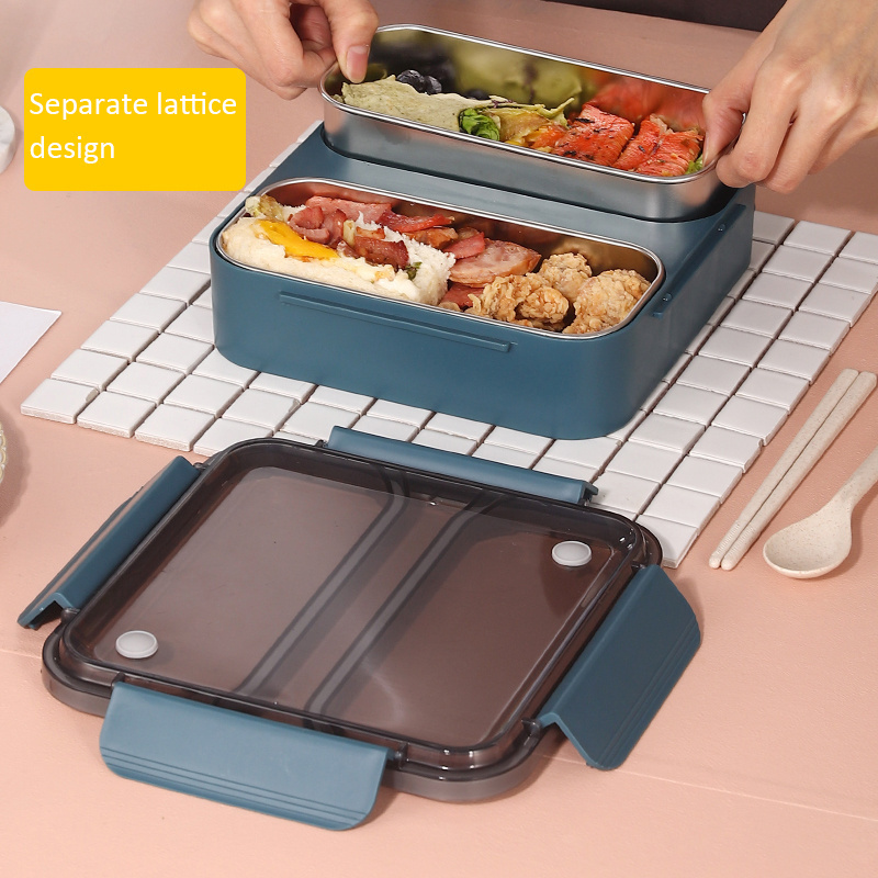 Happycooking Stainless Steel Lunch Box fashion style Metal Kids Reusable Tiffin  Wholesale Bento Boxes Vacuum Lunch Box