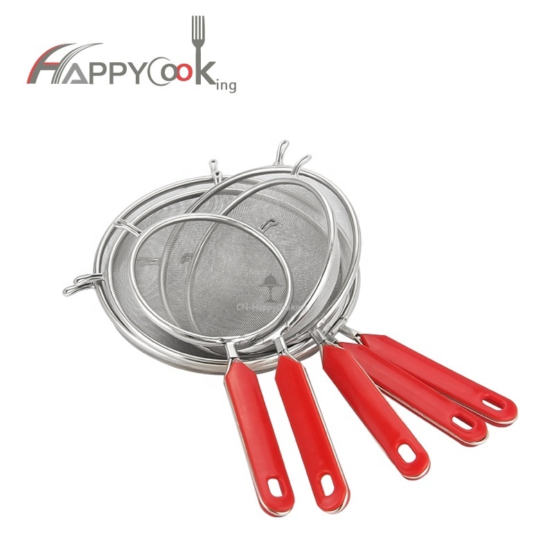 Competitive price industrial stainless steel utensils mesh strainer oil skimmer