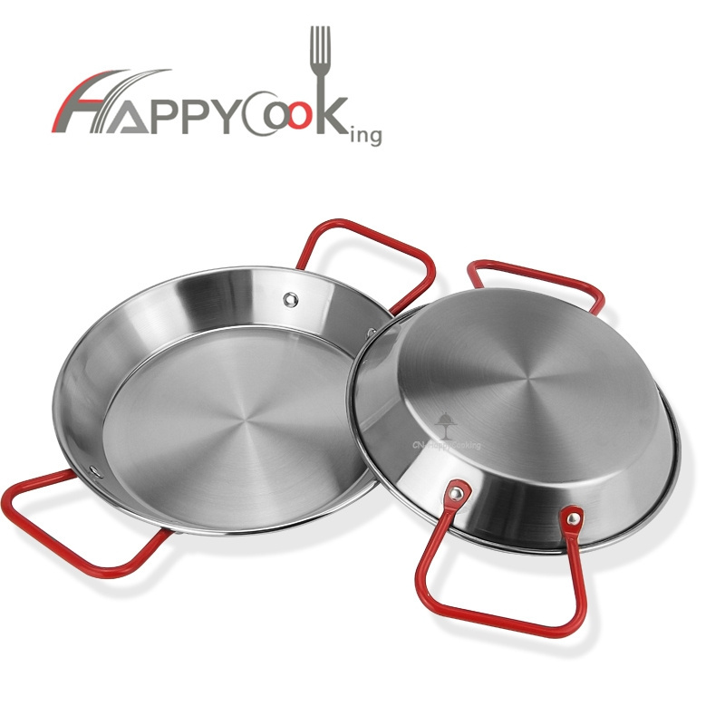 High quality factory price stainless steel cooking pot paella pan