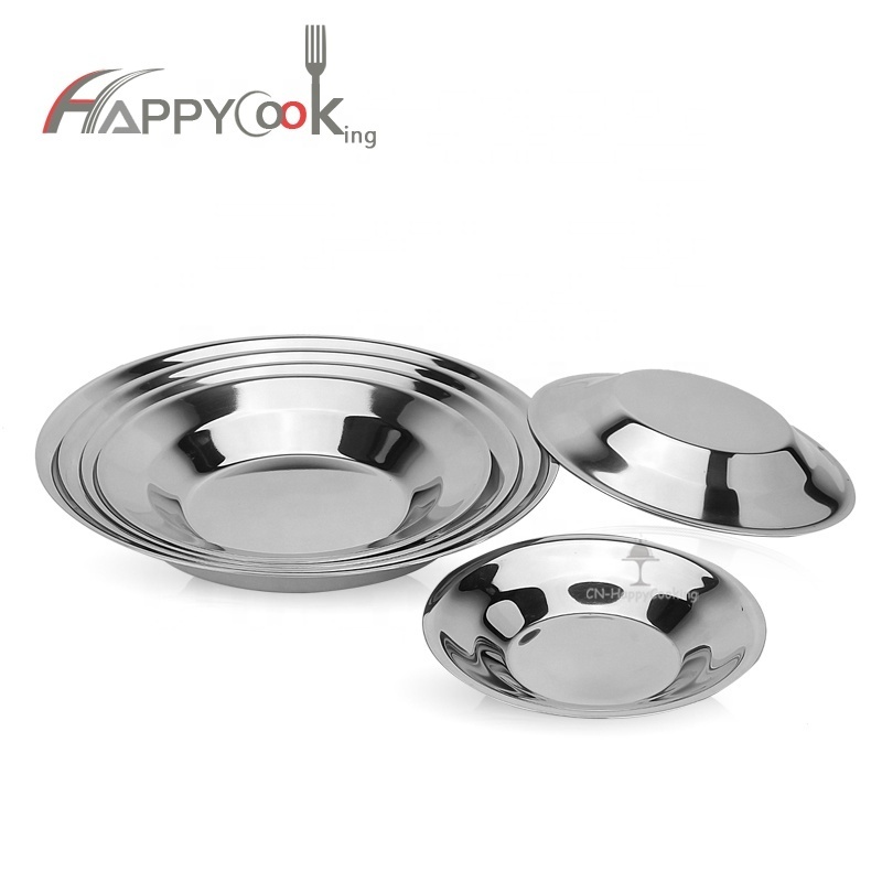 Most popular High quality stainless steel china soup & amp dish dinner plates