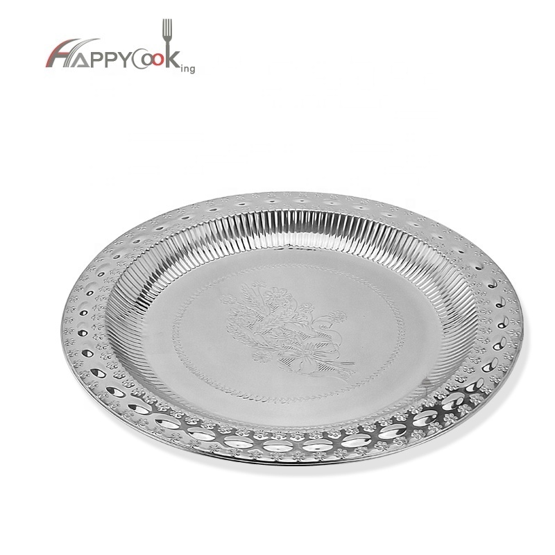 China Manufacture Wholesales Stocks Fast Delivery plate stainless steel serving plates tray,cheap metal tray