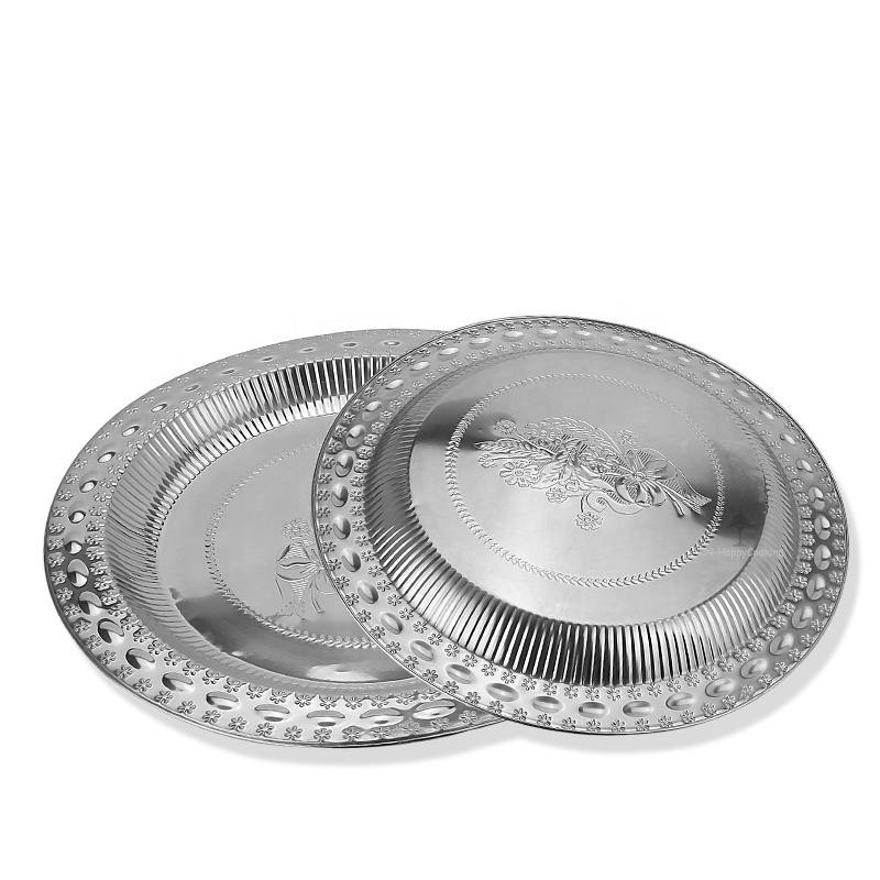 China Manufacture Wholesales Stocks Fast Delivery plate stainless steel serving plates tray,cheap metal tray